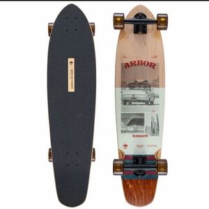 Arbor Mission Longboard with Black and Brown Accents